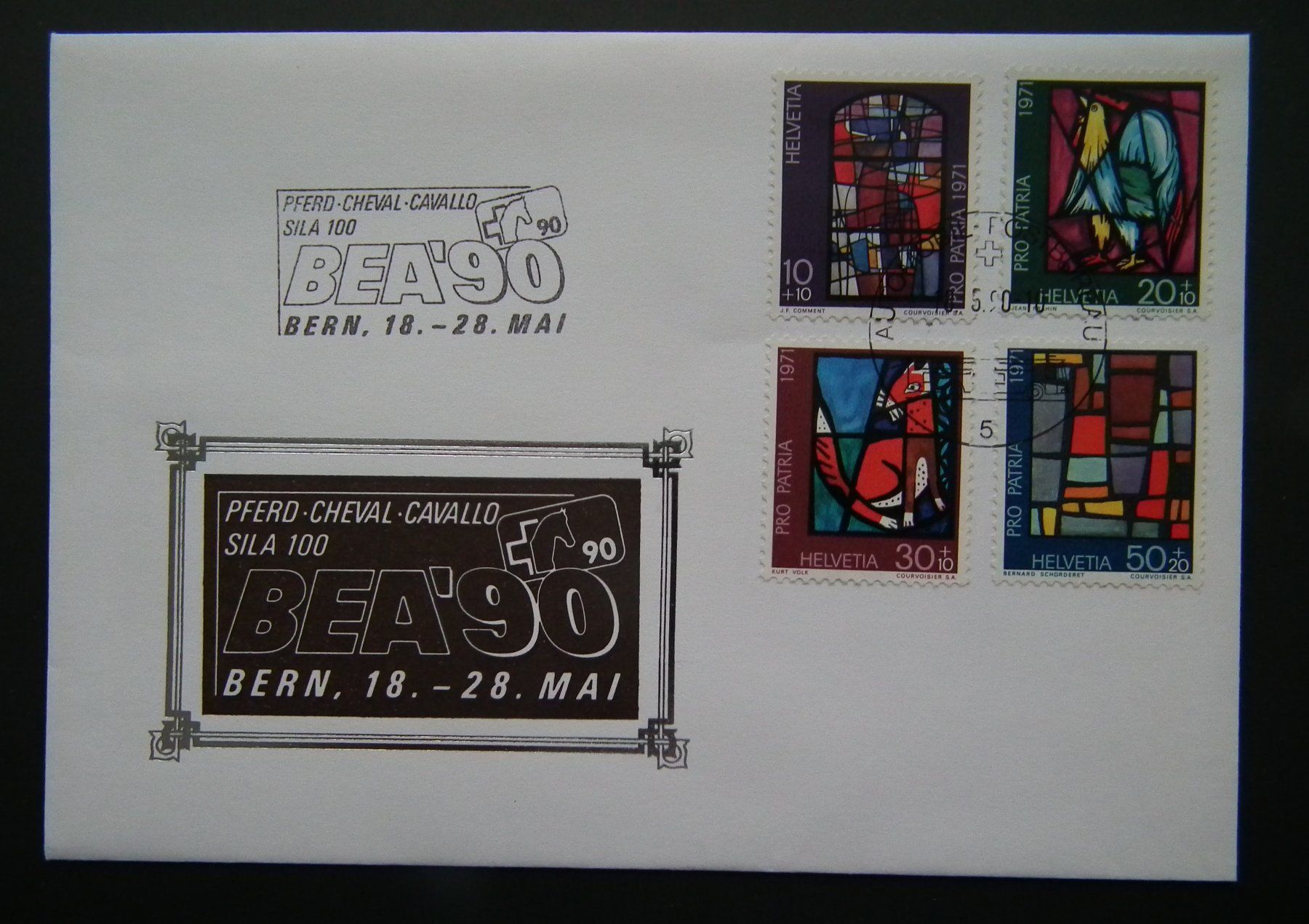Tutti i francobolli: BEA 90,  FDC mit Pro Patria Satz 1971 – Usato da Kriens venduto da WULLU99
