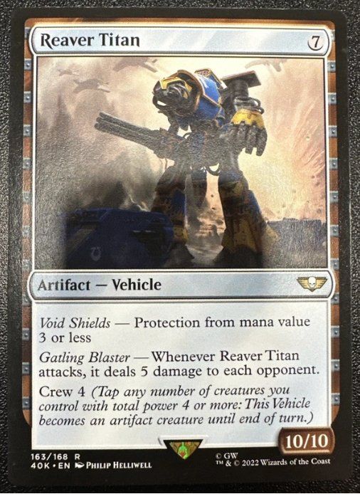 Magic The Gathering Carte collezionabili: Reaver Titan - Warhammer 40K - MtG - EN – Usato da Bolligen venduto da Gurkenfeld