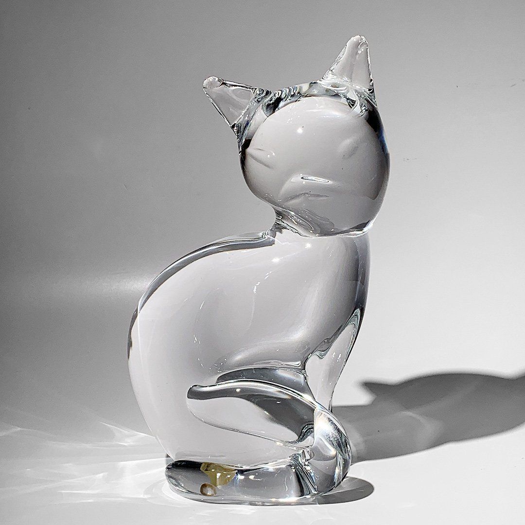 Sculture & Statue: Grosse Murano Glas Katze Skulptur – Usato da Luzern venduto da Eukalyptus