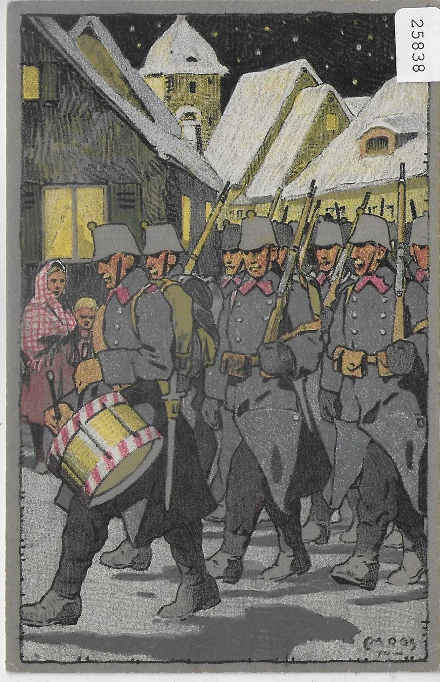 Cartoline postali: Feldpostkarte 1914 - A la Frontiere – Antico da Ettingen venduto da Kartenplanet