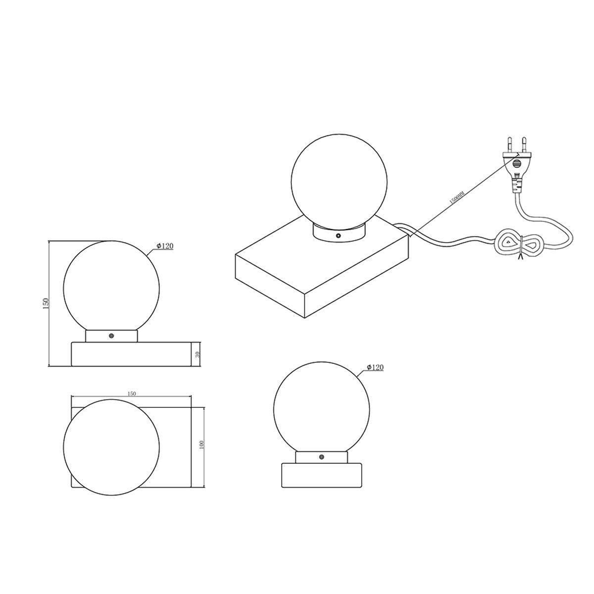 Lampade: Tischleuchte, Touchdimmer, 15 cm x 12 cm – Nuovo (secondo la descrizione) da Kreuzlingen venduto da Smart-Light 4