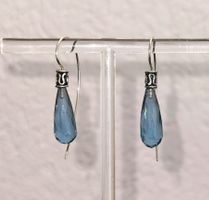 Boucles d'oreilles Ag 925/Quartz bleu