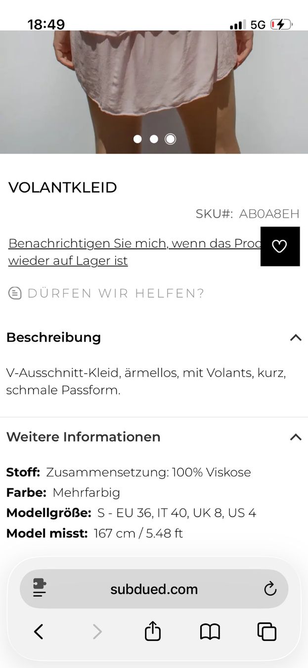 Vestiti: Subdued Volantkleid Rosa – Nuovo (secondo la descrizione) da Dietikon venduto da Pmoebi 6