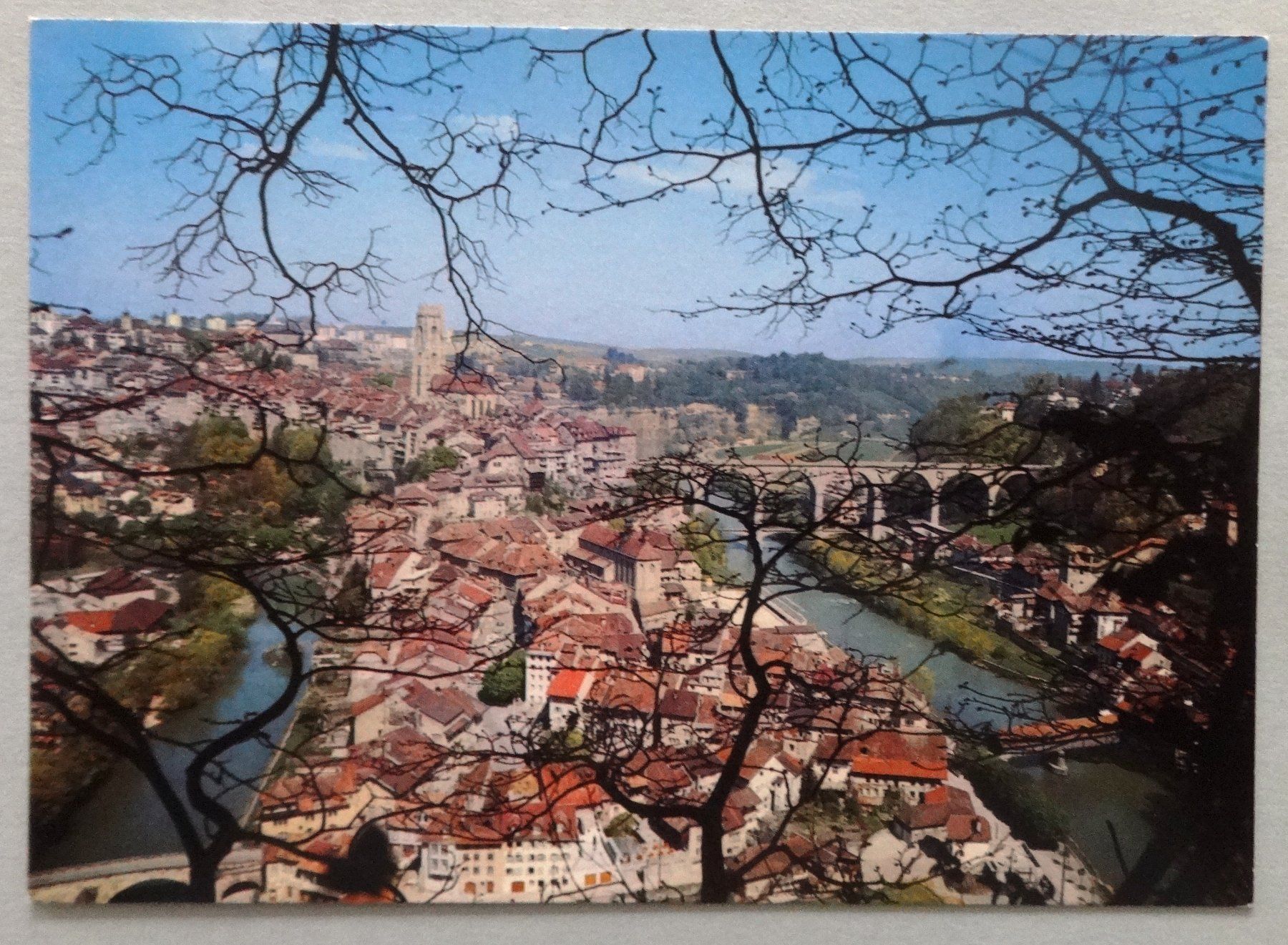 Cartoline postali: Fribourg, ville des Ponts – Usato da Fétigny venduto da Billy2miny