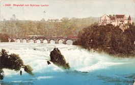 Rheinfall mit schloss bahn laufen