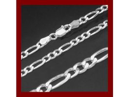 21cm massives Figaro-Armband 4mm Silber 925