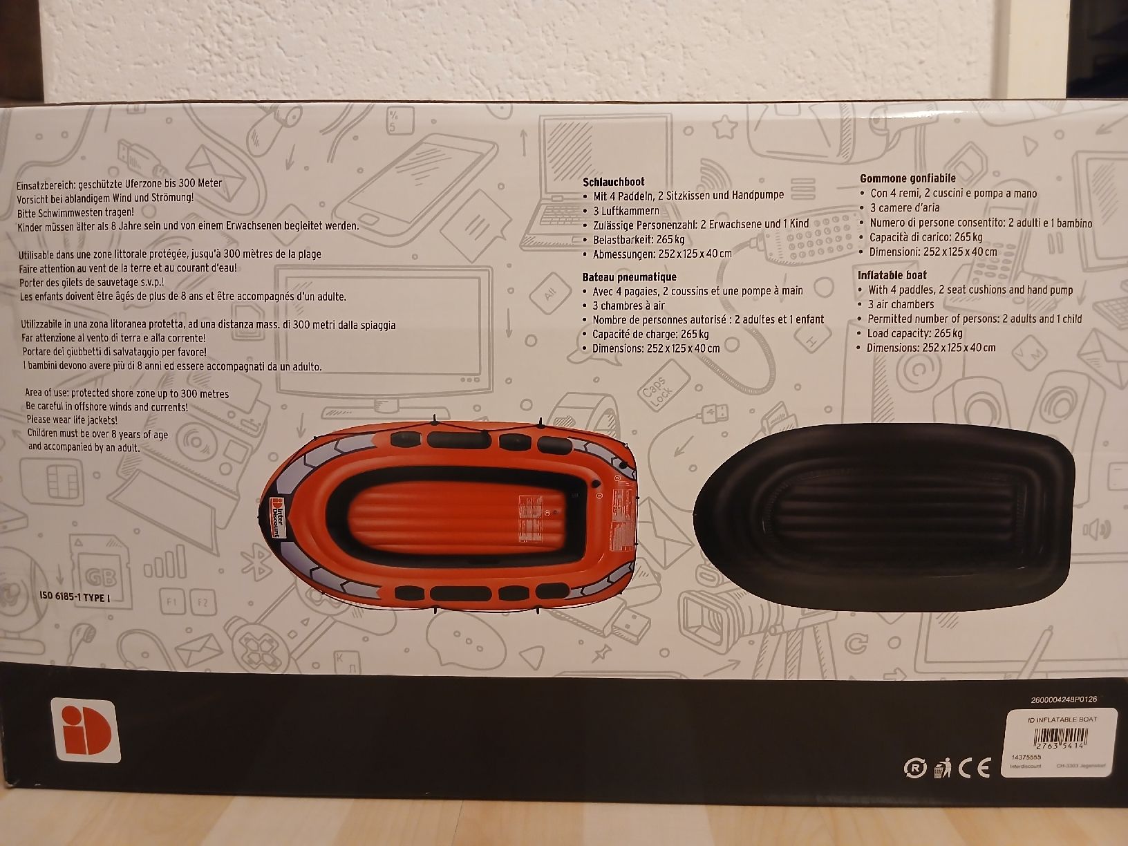 Bateaux: Schlauchboot Interdiscount 252x125cm neu in OVP – Neuf avec emballage d'origine à Gränichen par isa_ybq9 2