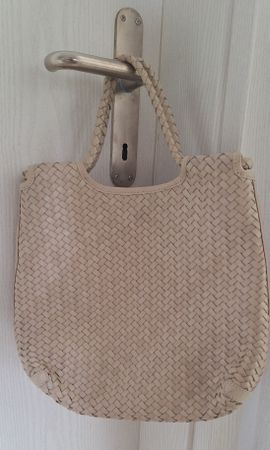 Handtasche Bembien geflochten offwhite super Zustand