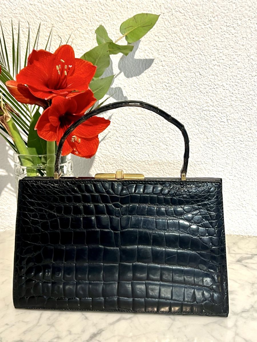 Sacs femmes: Croco Leather Handbag – D'occasion à Rüschlikon par topswissvintage 1