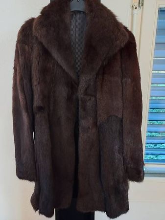 Echter Nerzmantel Damen Gr. 50, braun