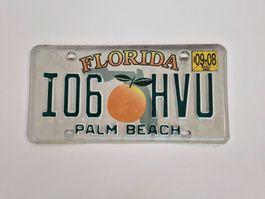 Original US Nummernschild Florida Palm Beach Kennzeichen