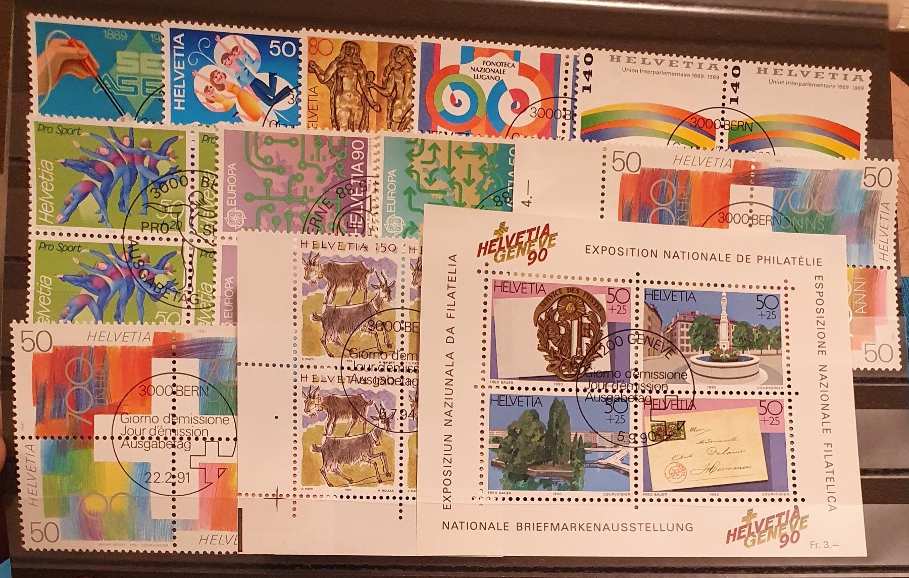 Alle Briefmarken: Diverse 4er Blocks ab 1988 – Gebraucht aus Balgach von SIMEON27