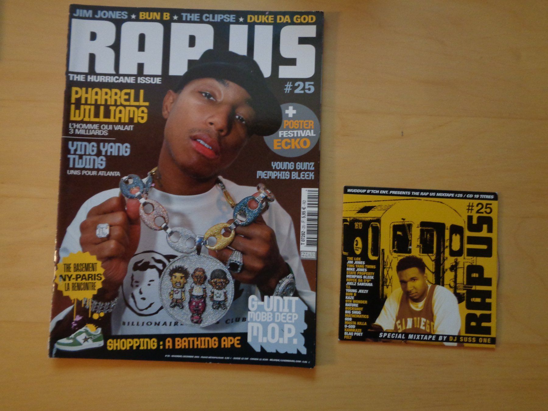 CD: Rap US Magazine 2005 Pharrell Bun B Jim Jones Clipse + CD – Usato da Romainmôtier venduto da Iguazu12