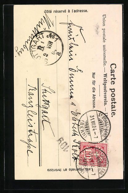 Cartoline postali: AK St. Beatenberg, Blick auf die Kirche – Usato da Berlin venduto da bartko-reher 1