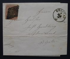 1855, Strubelbrief von HERISAU AR nach ST.GALLEN SG