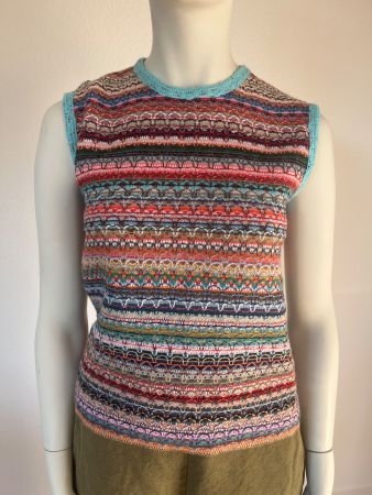 Buntes Stricktop/Pullunder, Grösse S