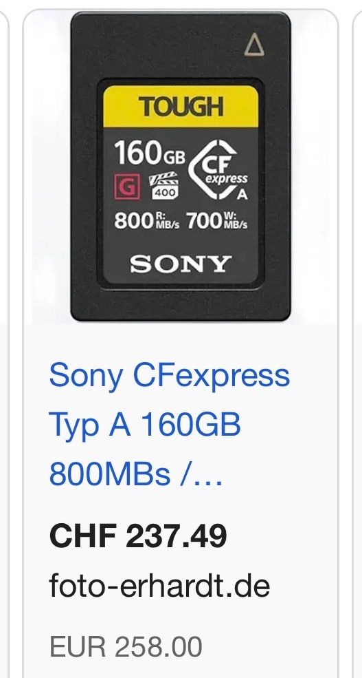 Sony Videocamere: Sony 7s3 komplett set – Usato da Zürich venduto da Tzanu 7