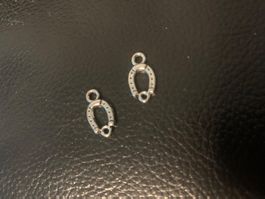 2 Glücksbringer / Anhänger Hufeisen Glück