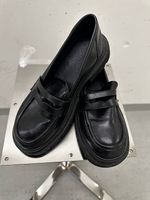 Loafer schwar Kunstleder, Grösse 38