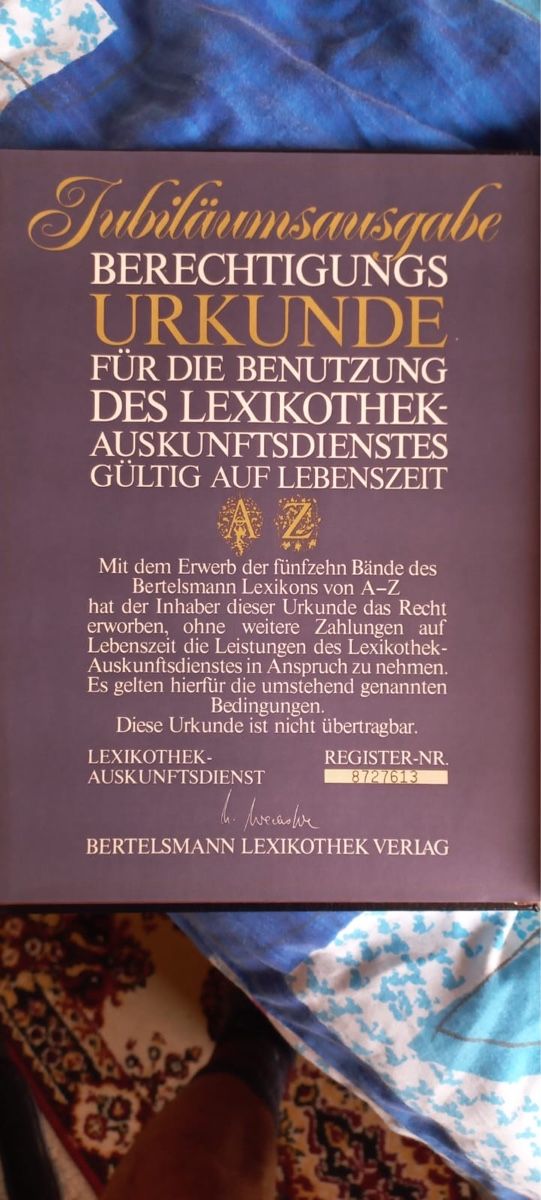 Libri: Bertelsmann Lexikon Jubiläumsausgabe – Usato da Thayngen venduto da Mabo99 7