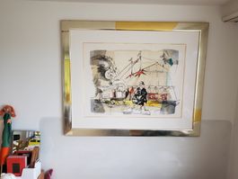 Rolf Knie, grosses, Farb-Litho, original-handsig., gerahmt