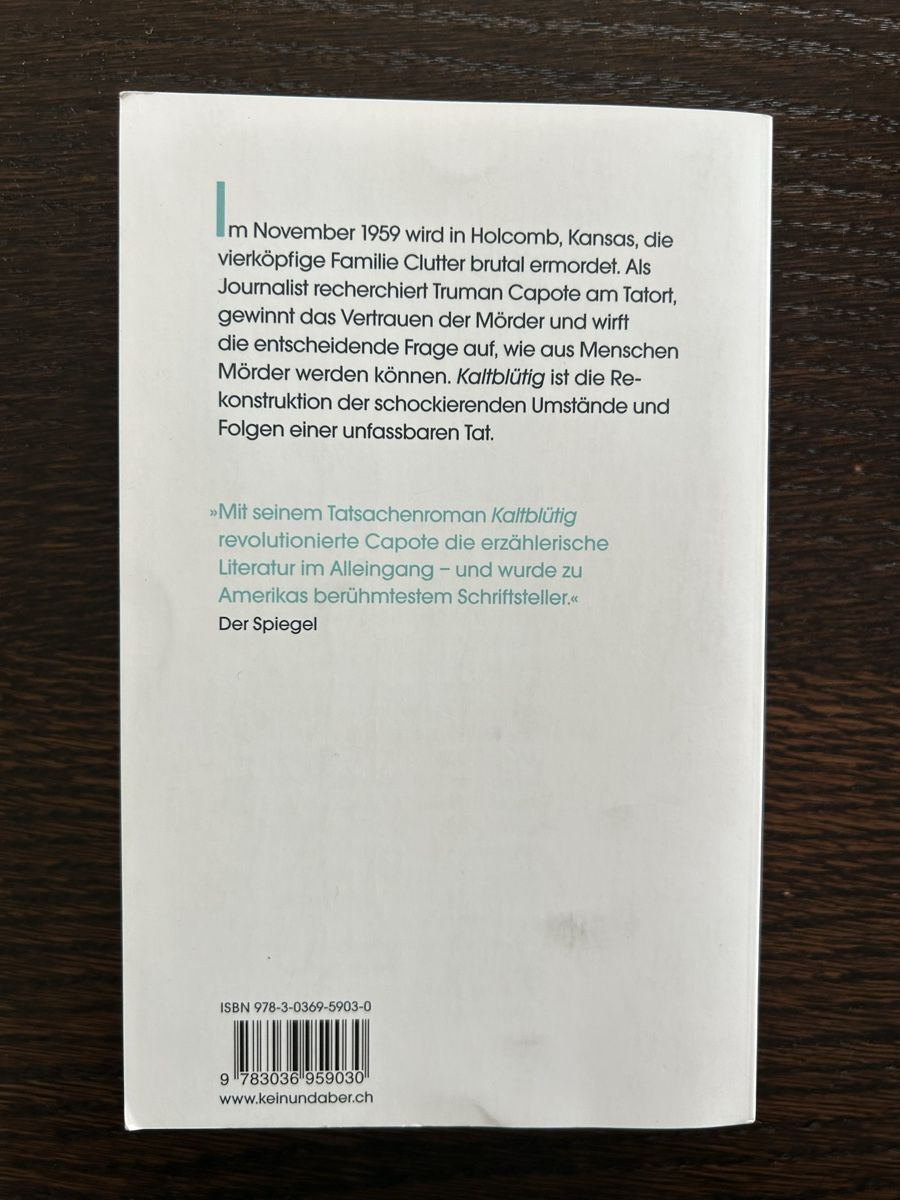 Libri: Kaltblütig von Truman Capote – Usato da Arbon venduto da Bobbyx777 1