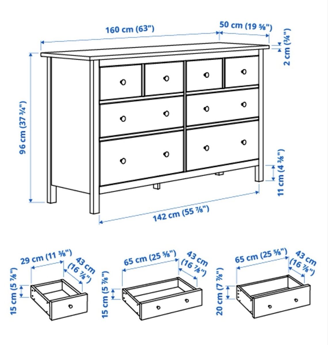 Ikea Cassettiere: Ikea Hemnes Kommode mit 8 Schubladen  – Usato da Rebstein venduto da Claudi1807 2