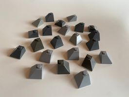 LEGO - 22 - GRAUE - ECK DACHSTEINE