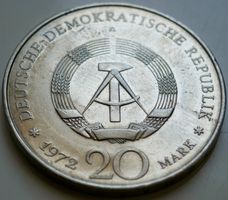 20 Mark Gedenkmünze DDR 1972 Friedrich v. Schiller