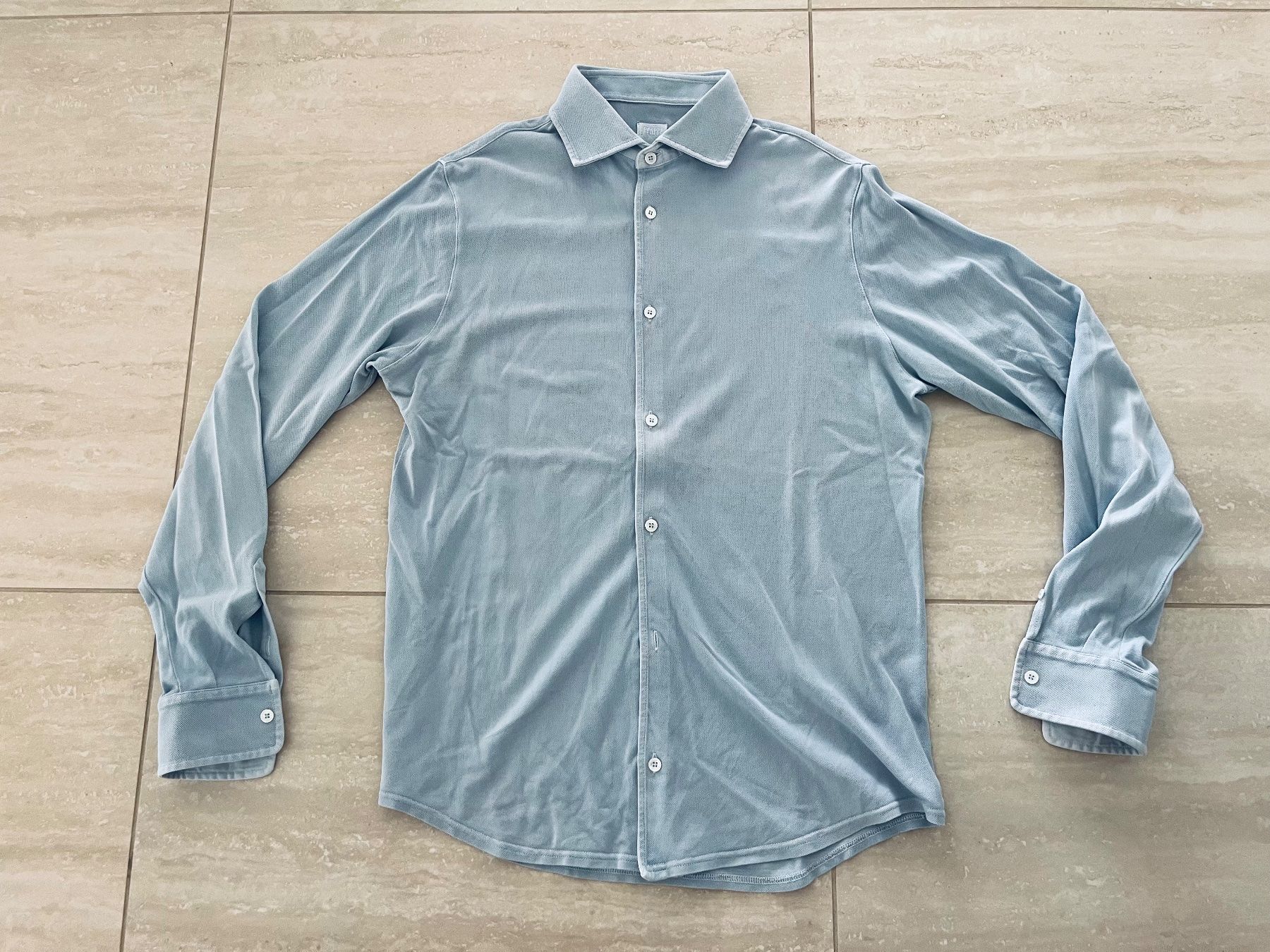 Camicie: Fedeli light blue pique polo – Usato da Uitikon Waldegg venduto da CosimoVio