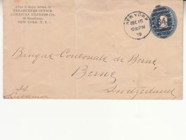 Brief 5 Cent New York - Bern 1899