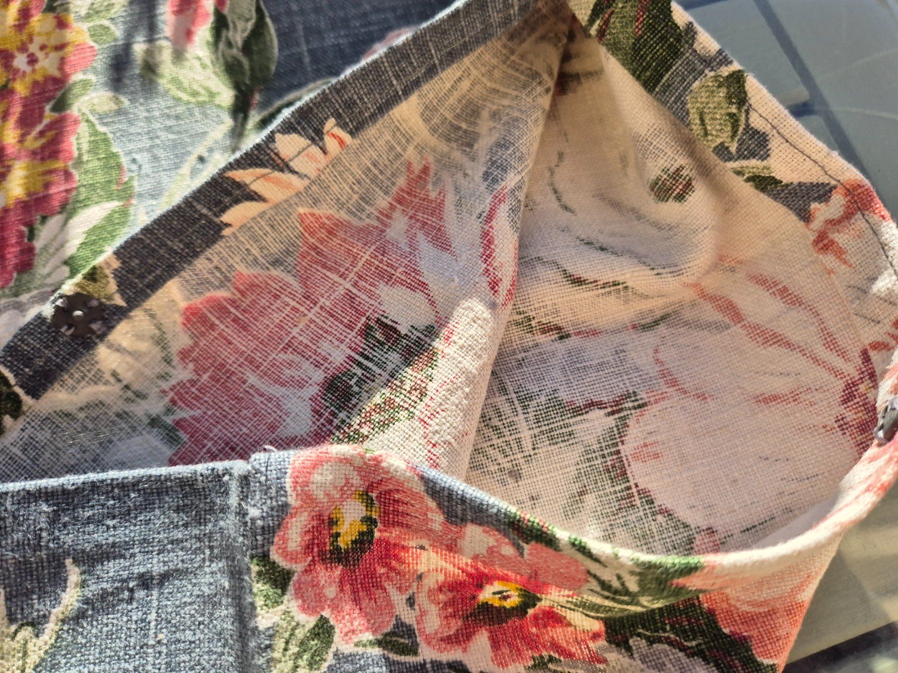 Biancheria da letto: 2 Kissen mit Blumenmuster, englisch Leinen – Usato da Bern venduto da aronari 8