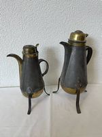 Antikes Ankerkannen Set aus vernickeltem Metall & Messing