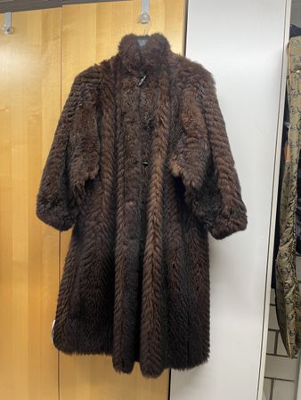 Damen Mantel Opossum braun Grösse 40 (L/XL) guter Zustand