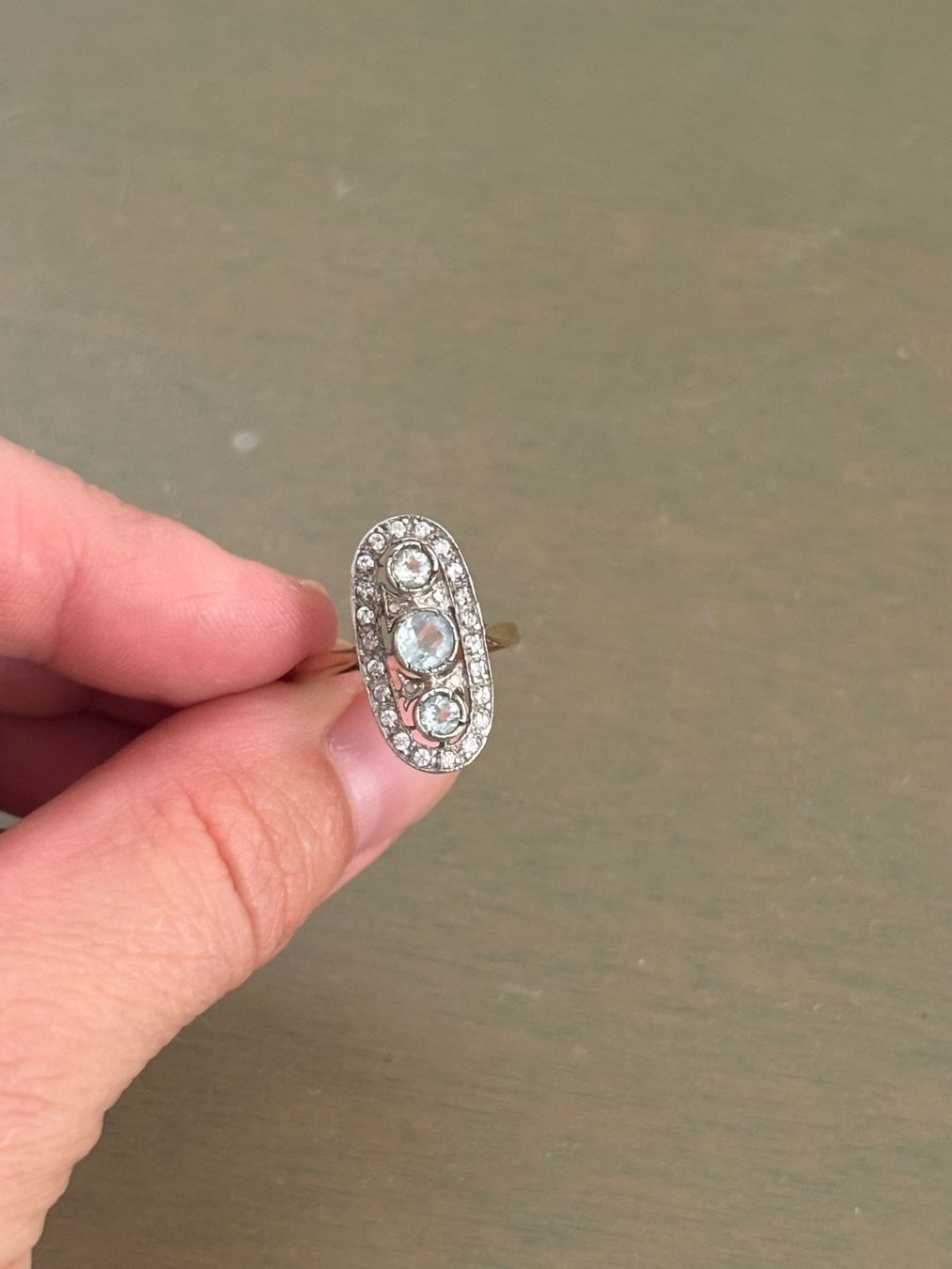 Ringe: Art Deco Ring mit Aquamarin – Gebraucht aus Jonen von Lux.K. 1