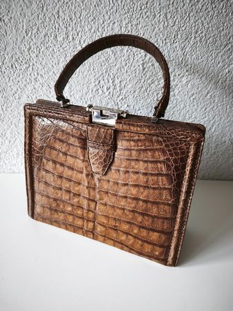 Vintage Handtasche Krokodil Leder