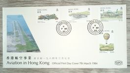 TR105 Enveloppe Hong Kong + Timbre 1984