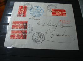 Sonderbrief 1937, Int. Flugmeeting Zürich, schön frankiert