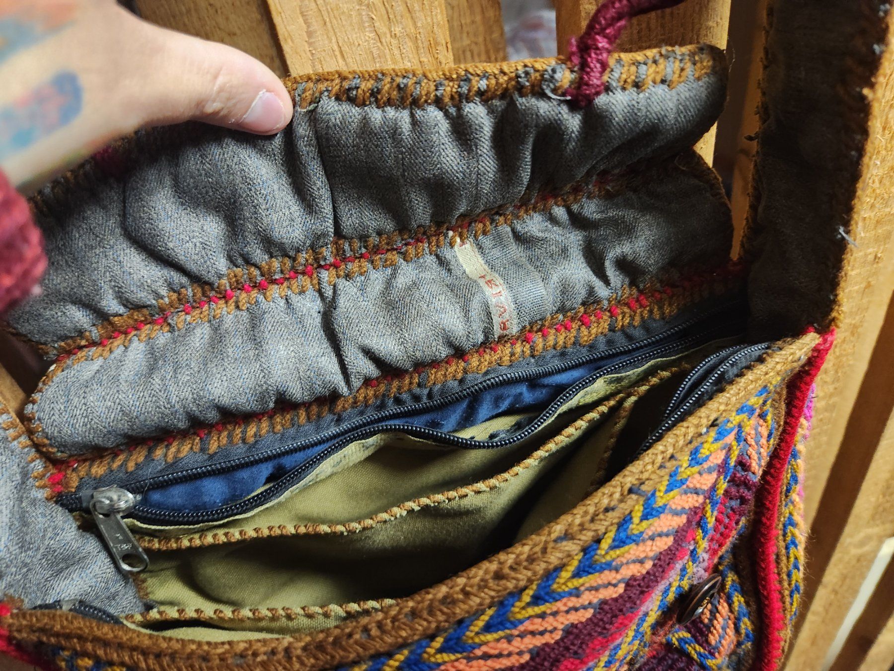Borse: Tasche Handgefertigte gewebte – Usato da Basel venduto da mangome 1