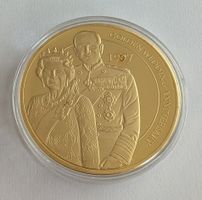 Vergoldete Münze Queen mit Edelstein - 1997