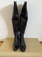 Bottes au-dessus du genou Sergio Rossi en cuir noir T 39.5
