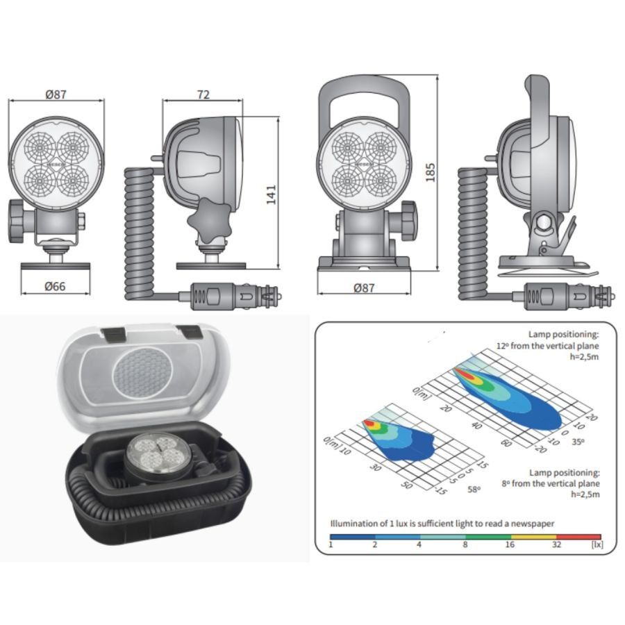 Lampade: WESEM CRC5 LED-Arbeitsleuchte - Winkel 35° – Nuovo e nell'imballaggio originale da Ruggell venduto da Btt 7