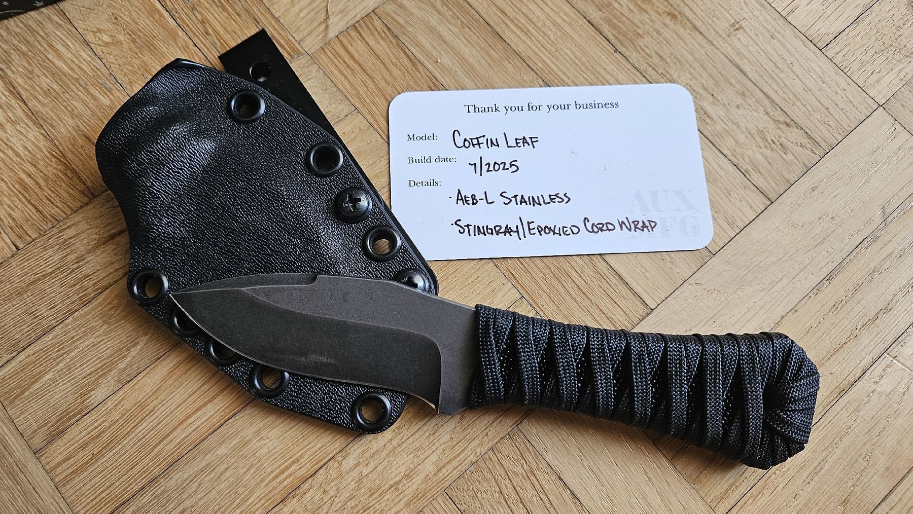 Coltellini militari: Auxiliary Manufacturing Coffin Leaf Knife – Nuovo (secondo la descrizione) da Effretikon venduto da MR.FOX