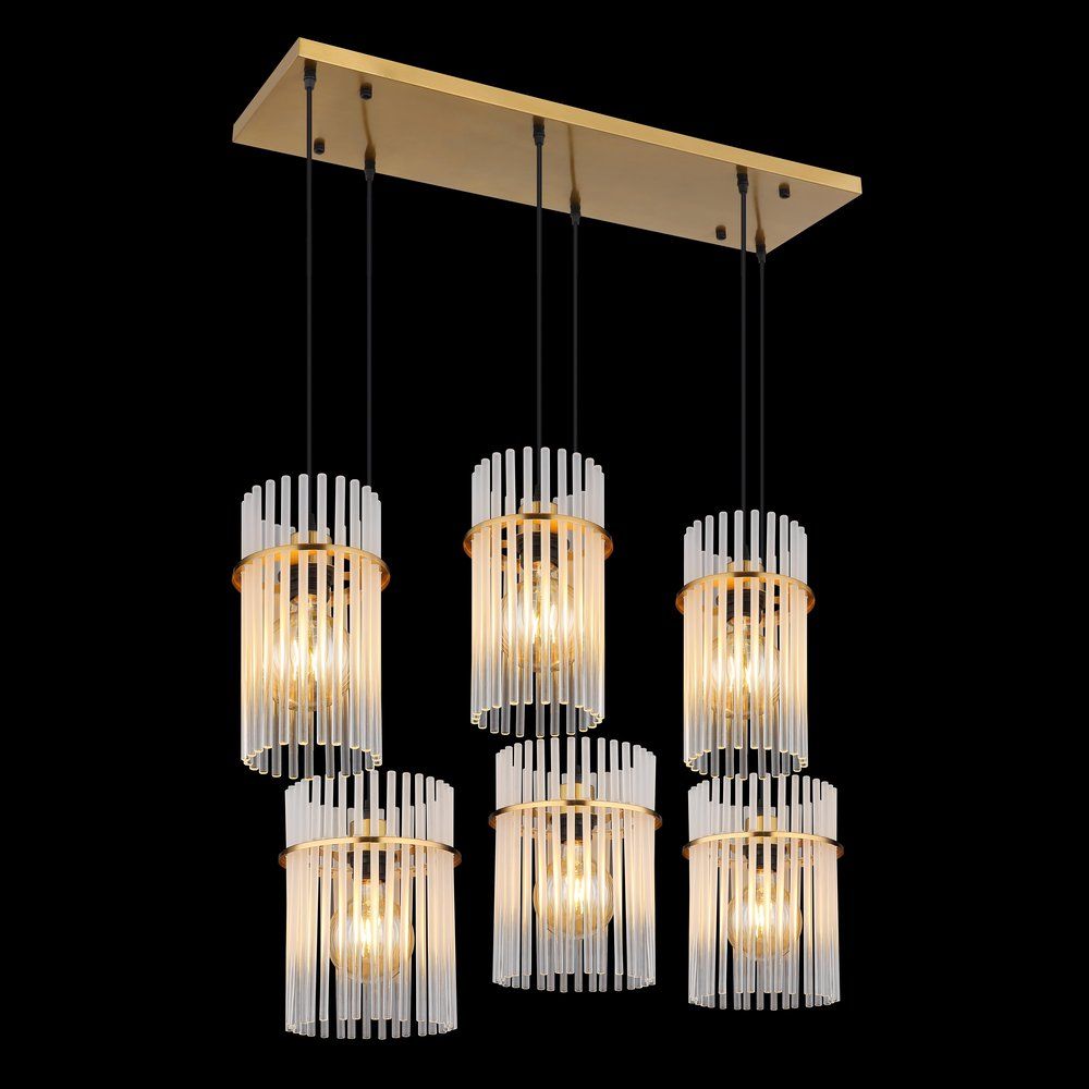Kronleuchter & Deckenlampen: Pendelleuchte, Gold, Glas, 93 cm x 36 cm – Neu (gemäss Beschreibung) aus Kreuzlingen von Smart-Light 5