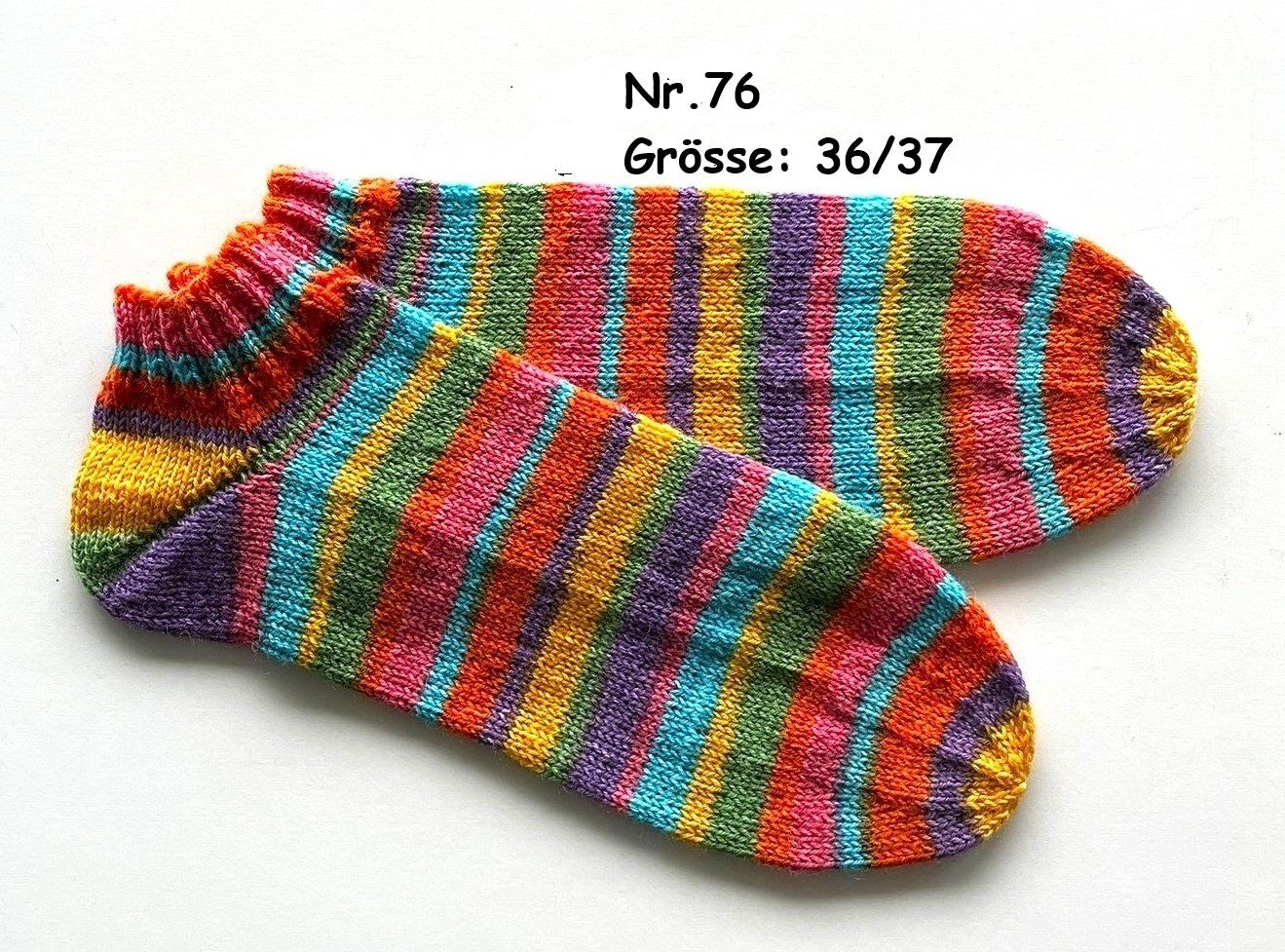Calze: Sneaker - Socken handgestrickt  Gr.36/37  Nr.76 – Nuovo e nell'imballaggio originale da Täuffelen venduto da sohalt