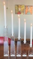 5 Stück Kristall-Kerzenständer von Rosenthal Studiolinie