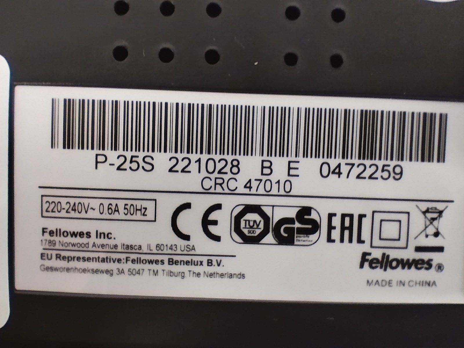 Fellowes Distruggi documenti: FELLOWES Aktenvernichter P-25 S – Usato da Schübelbach venduto da Restwert_Schubelbach 8