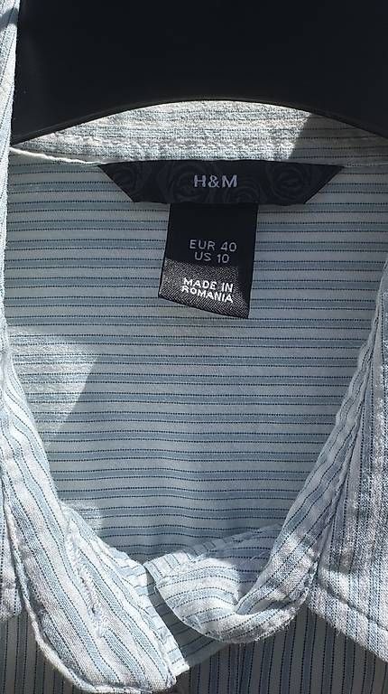 Camicette: H&M Bluse hellblau gestreift Gr. 40 – Usato da Reinach BL venduto da Enodel 1