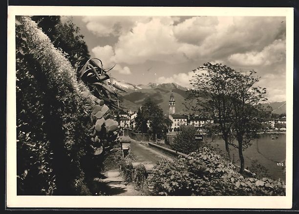 Ansichtskarten: AK Ascona, Panorama mit Bergen, 1940 – Gebraucht aus Berlin von bartko-reher