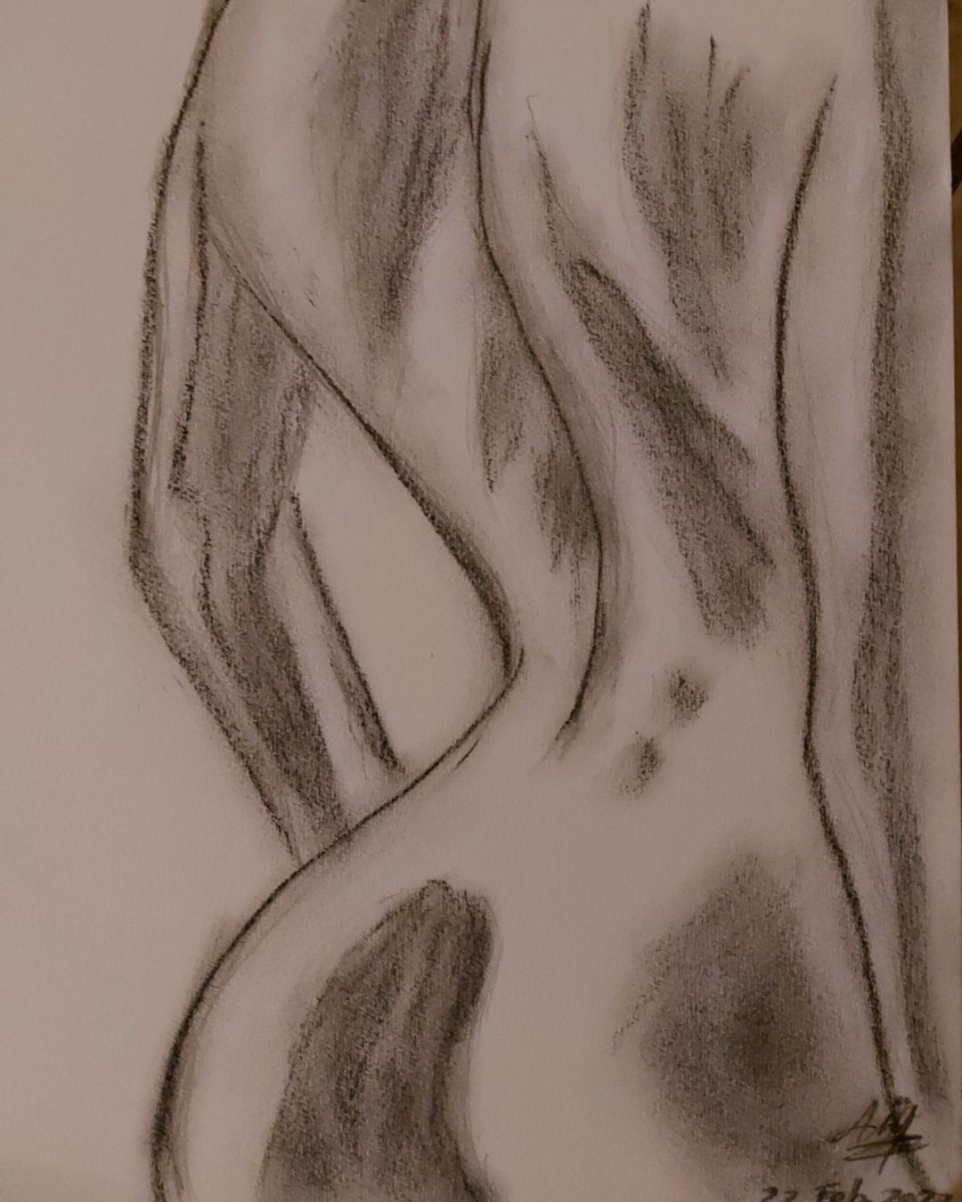 Gemälde: Disegno originale nudo donna carboncini – Neu und originalverpackt aus Coldrerio von Addicted2Art 2